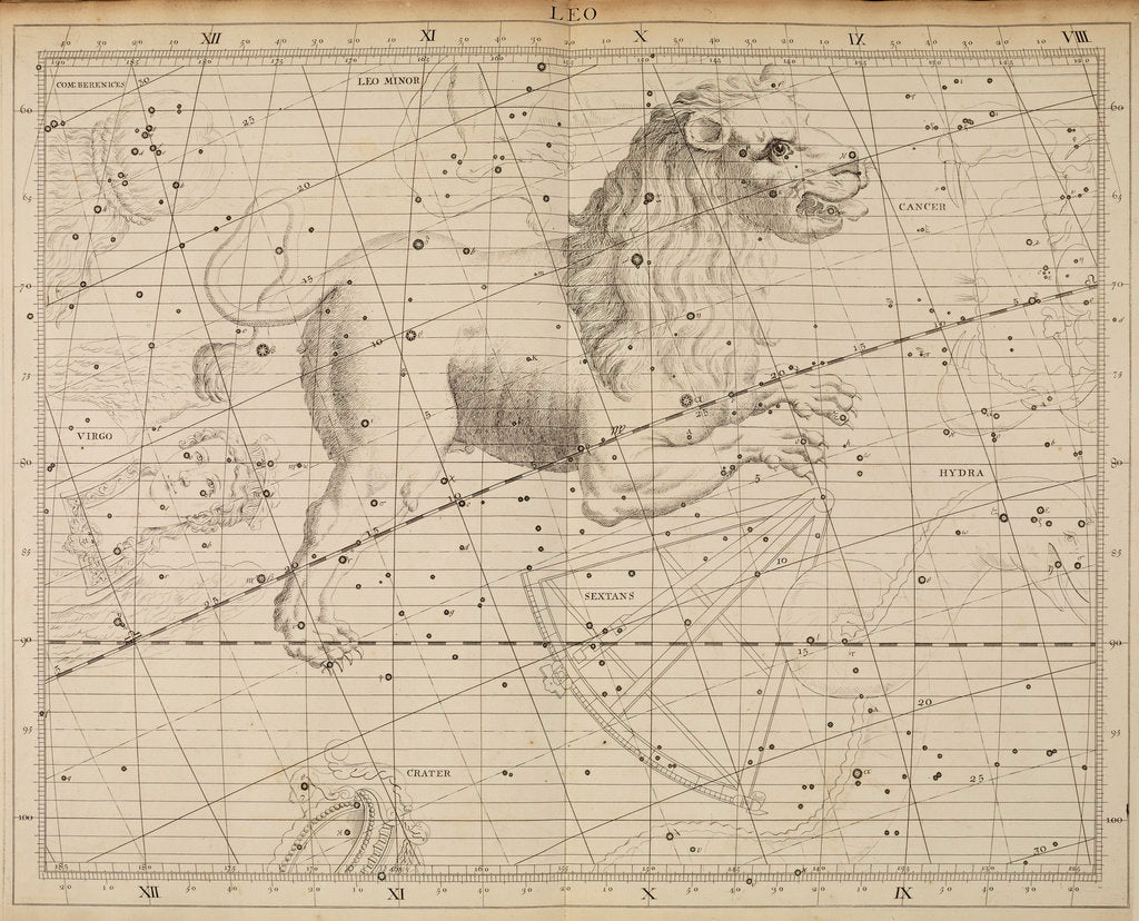 Detail of Leo, from John Flamsteed's 'Atlas Coelestis by Anonymous