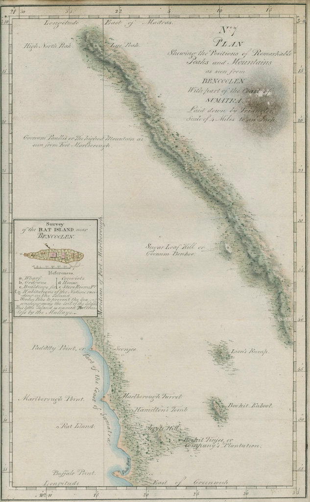 Detail of Map of South-West Sumatra by unknown