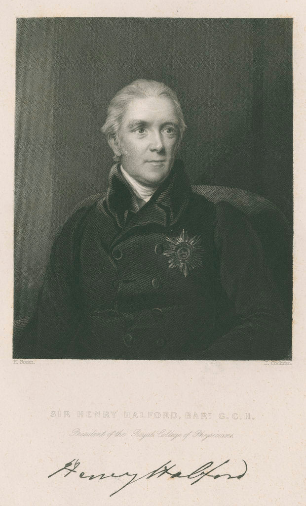 Detail of Portrait of Sir Henry Halford (1766-1844) by John Cochran