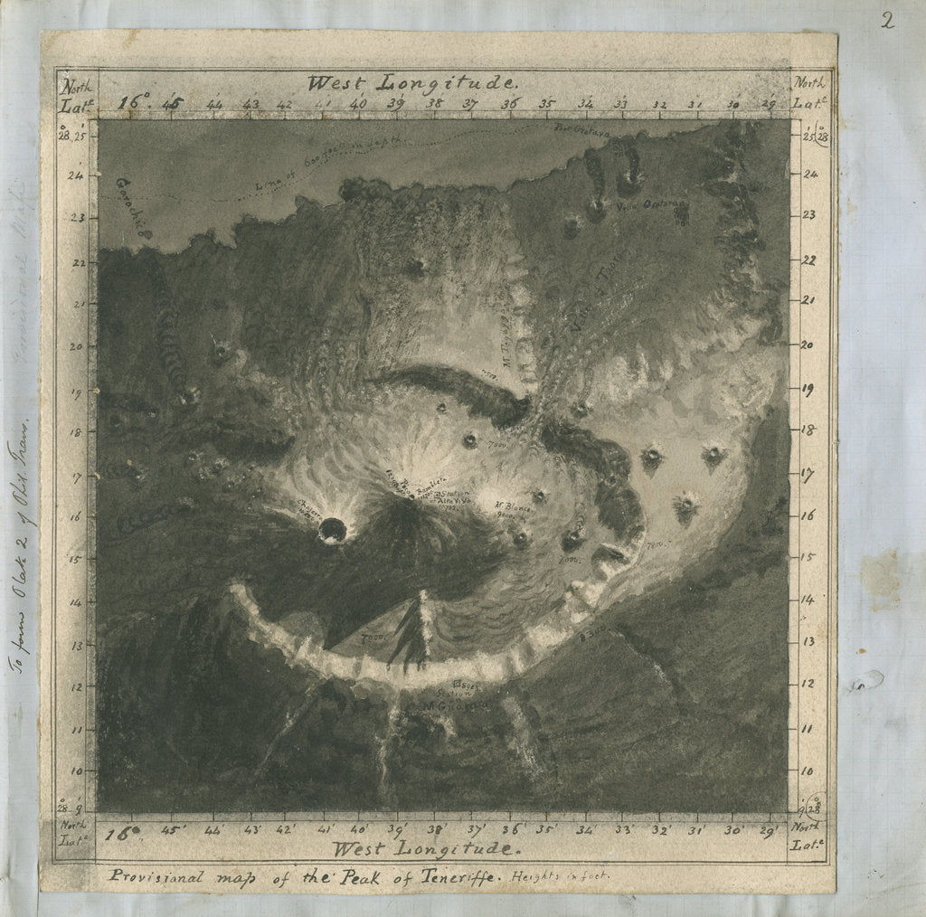 'Provisional map of the Peak of Teneriffe' by Charles Piazzi Smyth