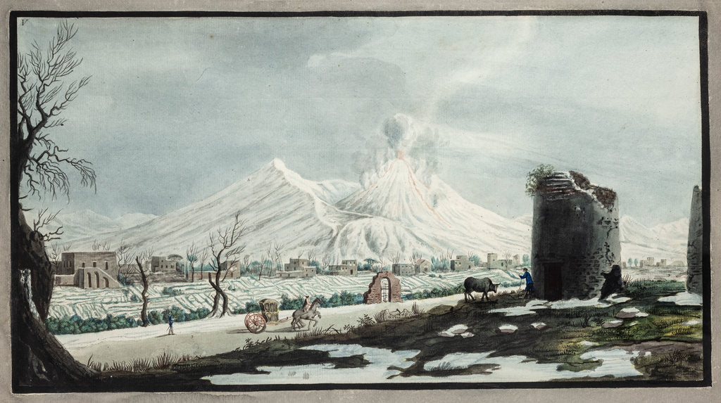 Detail of Crater of Mount Vesuvius by Pietro Fabris