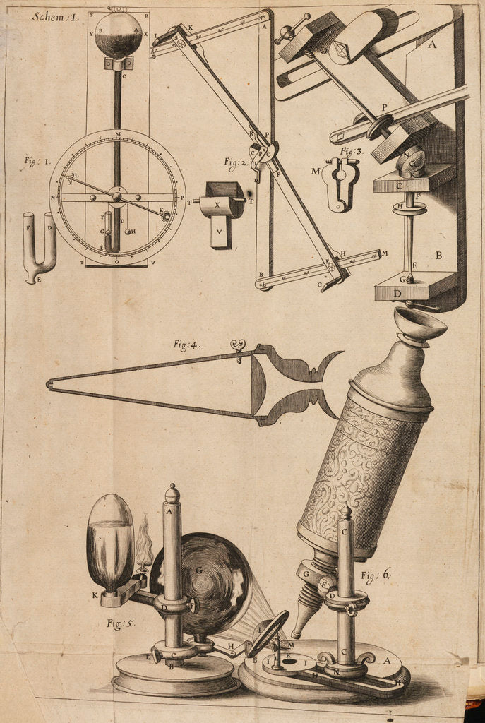 Detail of Robert Hooke's microscope by Robert Hooke