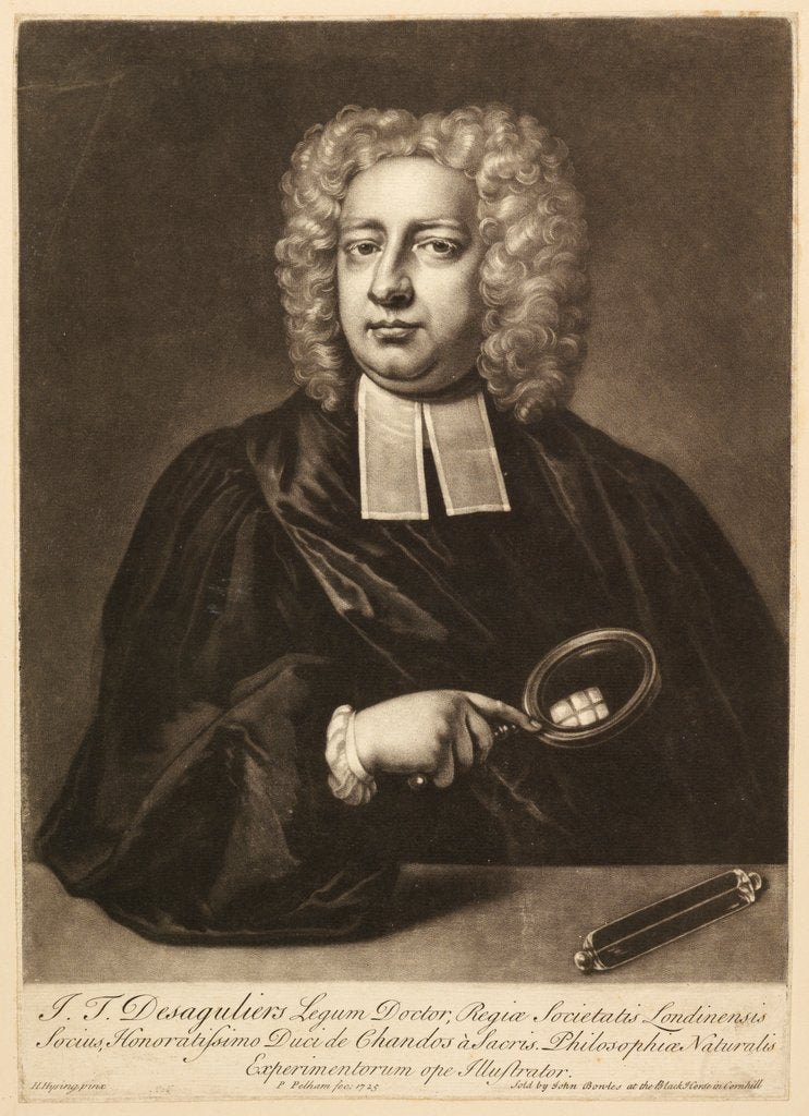 Portrait of John Theophilus Desaguliers by Peter Pelham