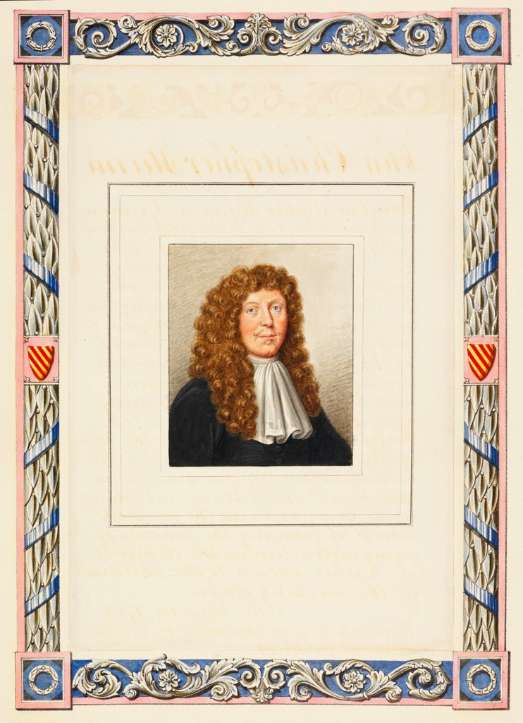 Detail of Portrait of Johann Christoph Sturm by George Perfect Harding