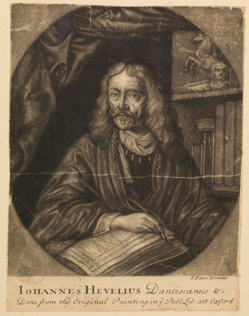 Portrait of Johannes Hevelius by John Faber the younger