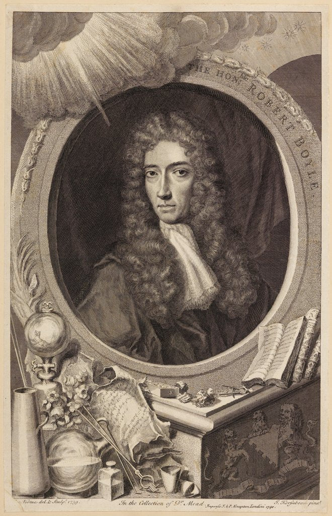 Detail of Portrait of Robert Boyle by George Vertue