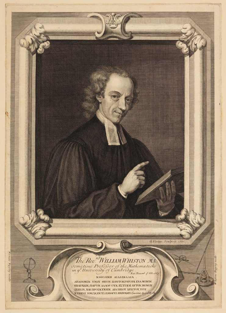 Portrait of William Whiston by George Vertue