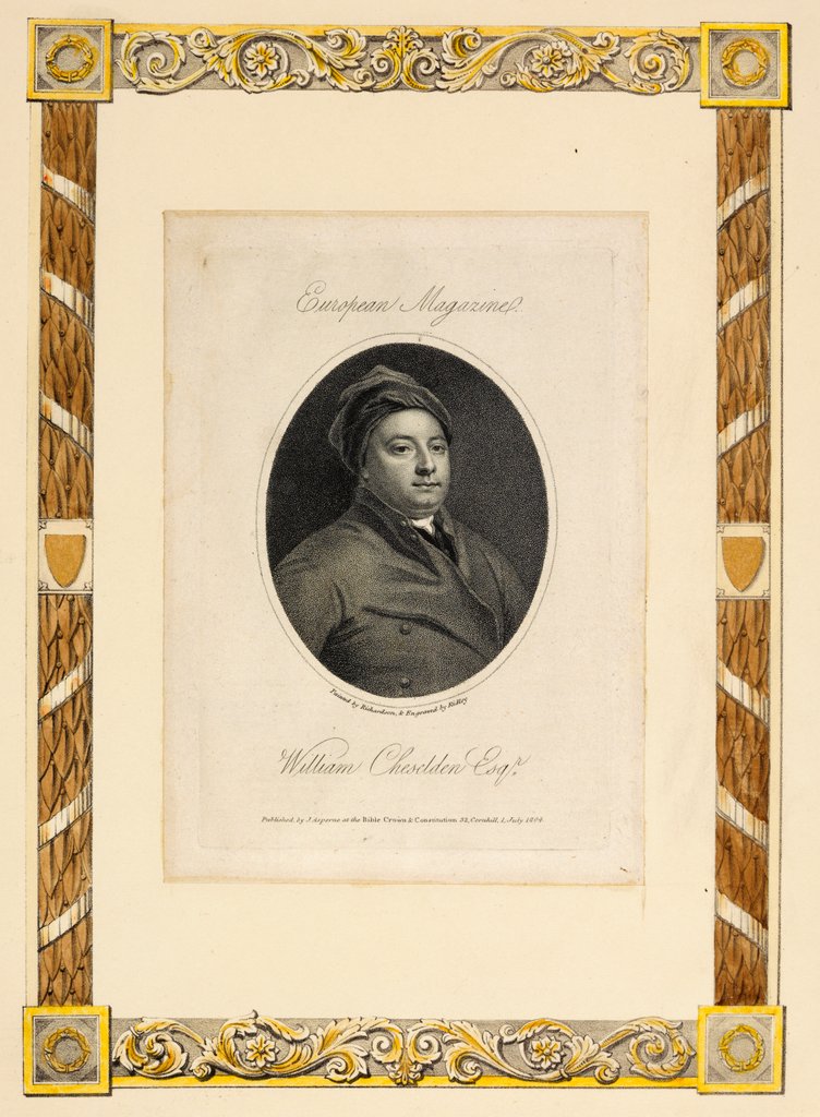 Detail of Portrait of William Cheselden by William Ridley