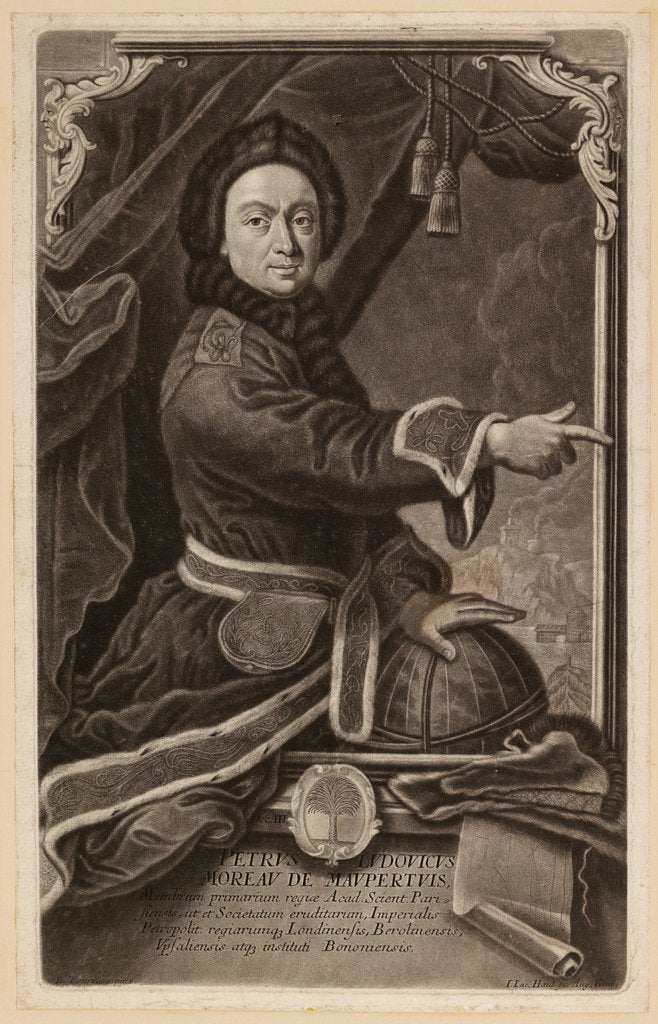 Detail of Portrait of Pierre Louis de Maupertuis by Johann Jacob Haid