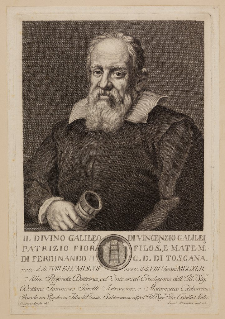Detail of Portrait of Galileo Galilei by Francesco Allegrini