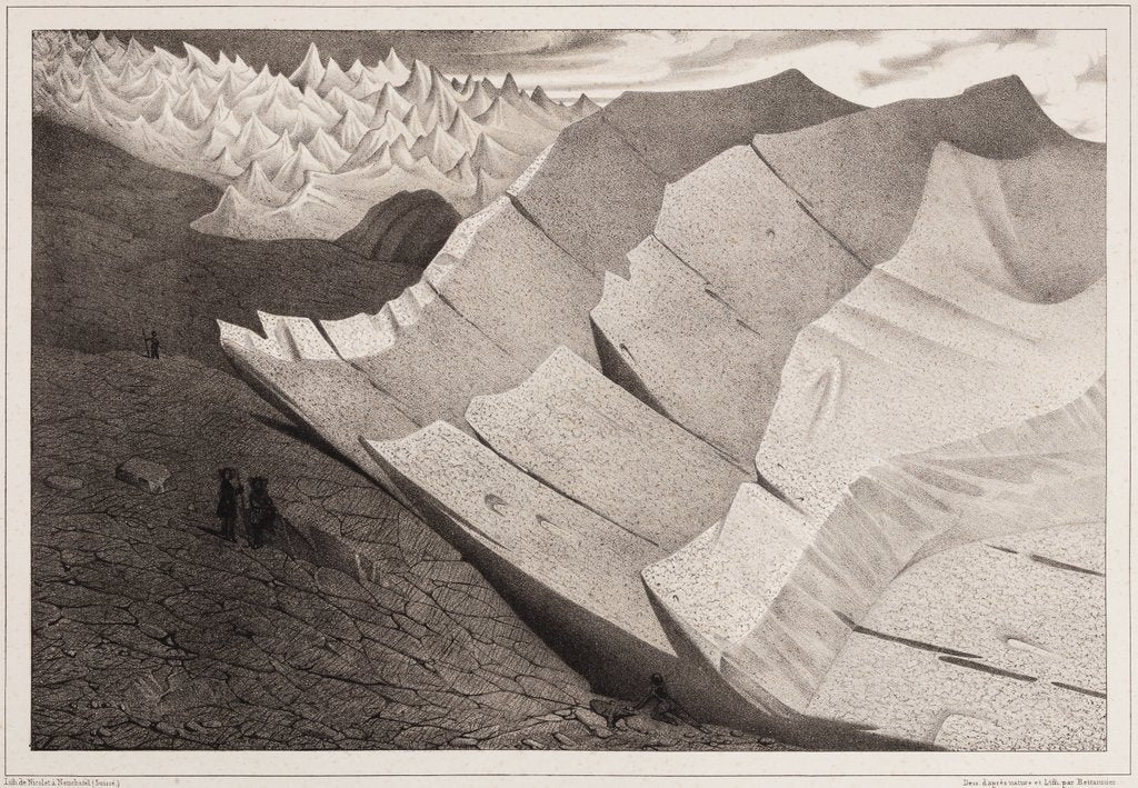 Detail of Decaying ice, Zermatt by Hercule Nicolet