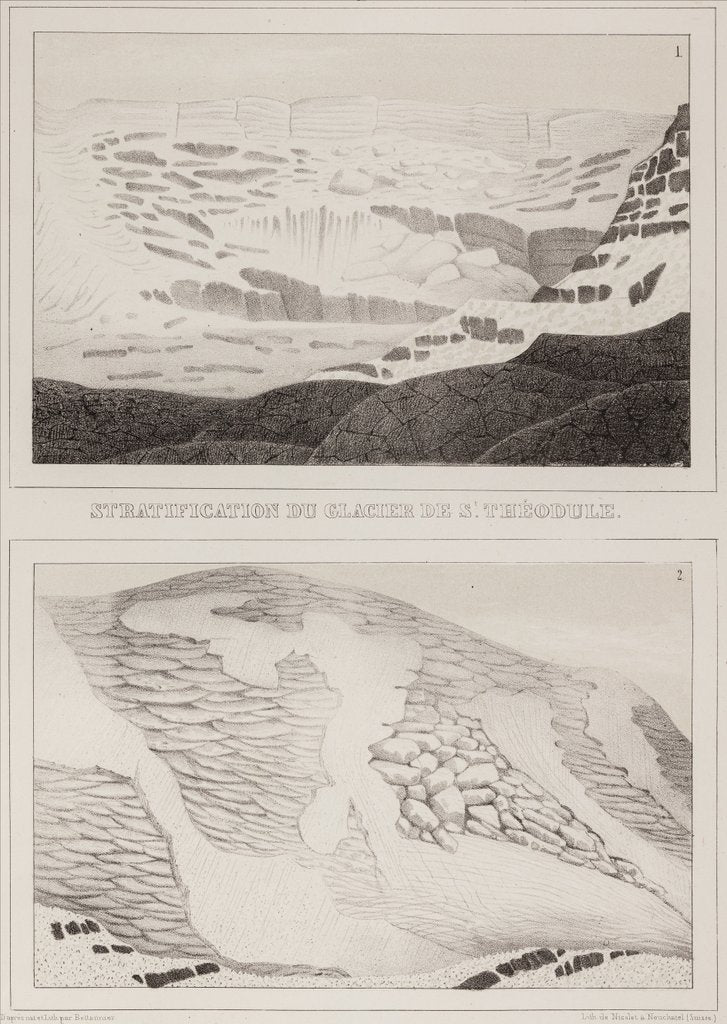 Detail of Theodul glacier by Hercule Nicolet
