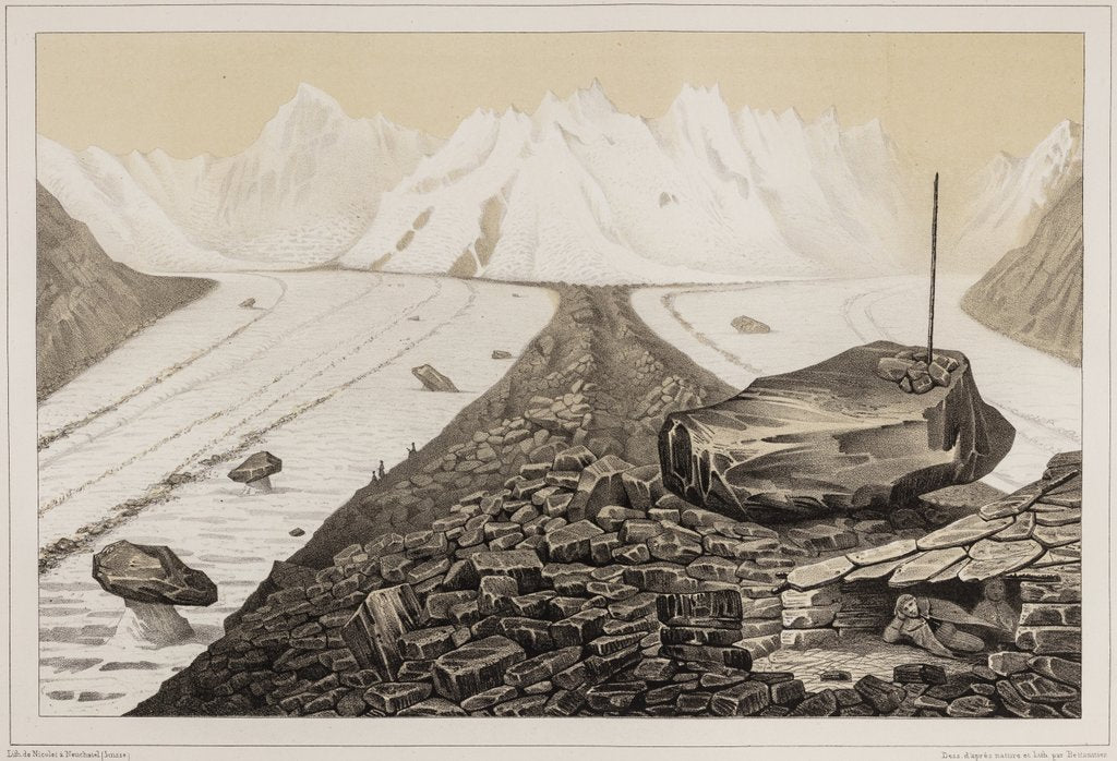 Detail of Aargletschers by Hercule Nicolet