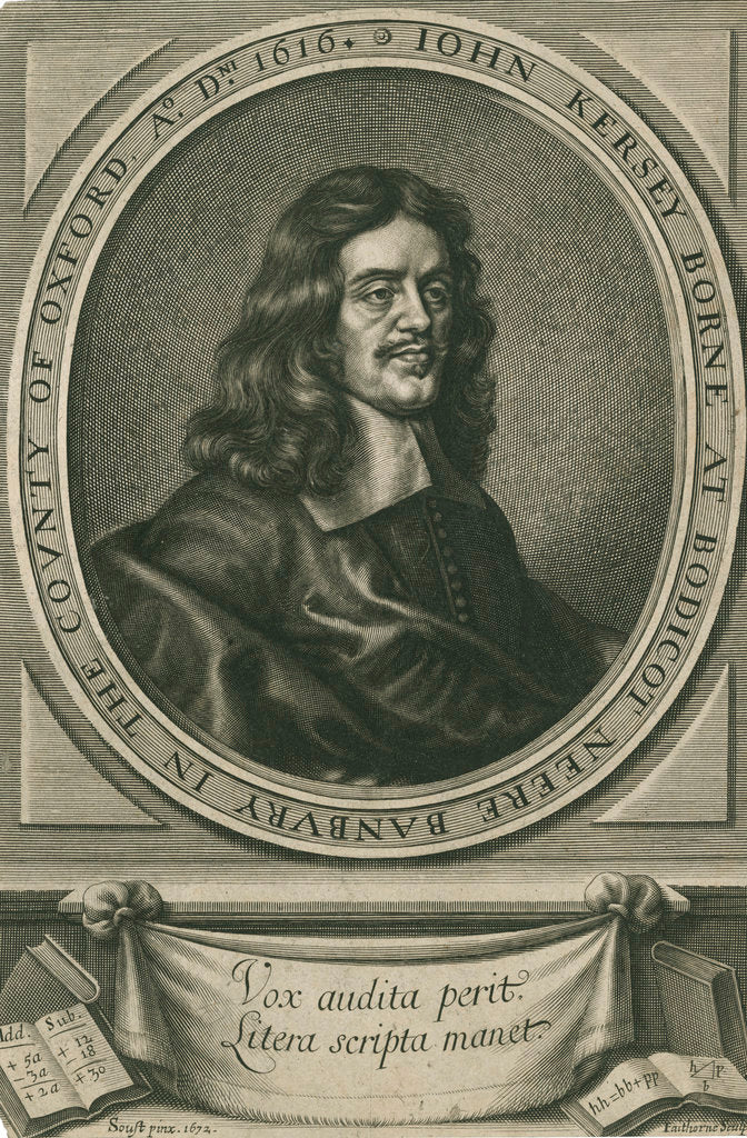 Portrait of John Kersey the elder (1616-1677) by William Faithorne the Elder