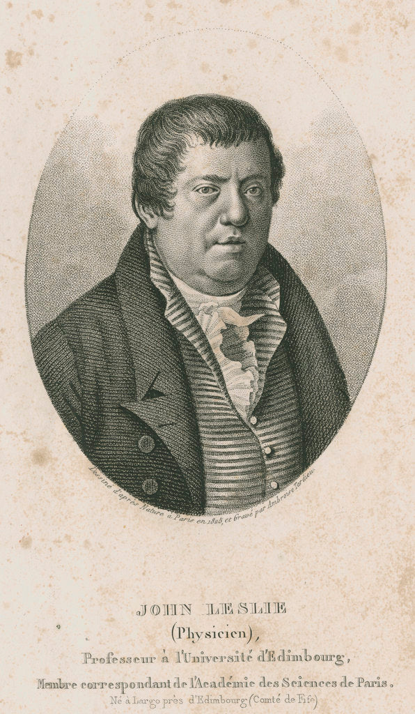 Detail of Portrait of John Leslie (1766-1832) by Ambroise Tardieu