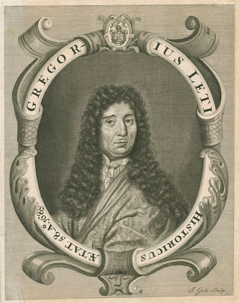 Portrait of Gregorio Leti (1630-1701) by Jacob Gole