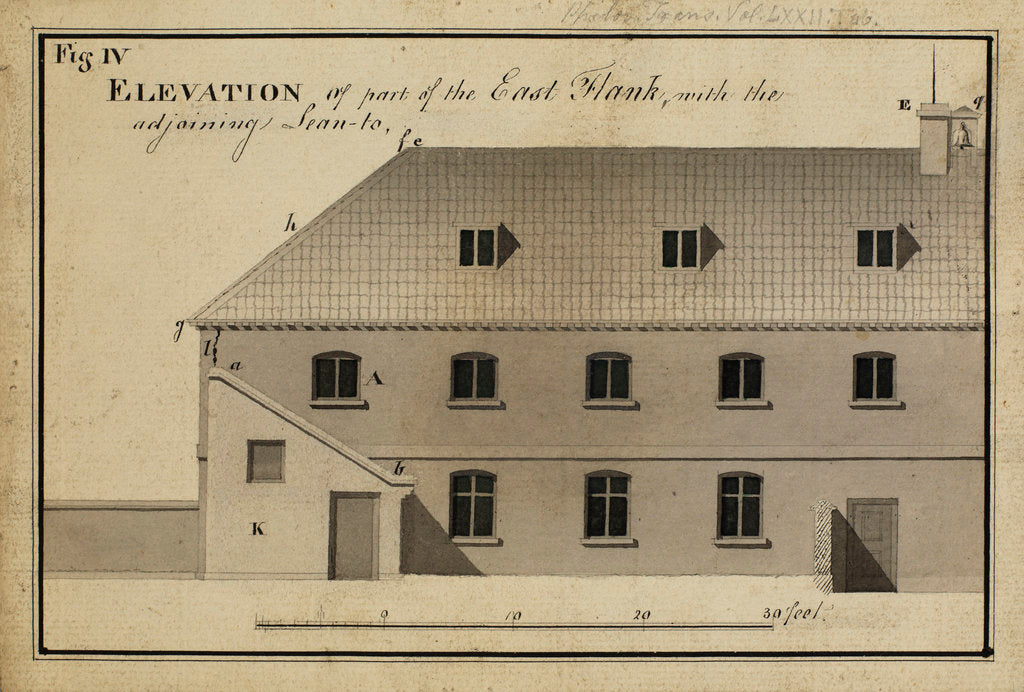 Detail of Elevation of part of the East flankÃ  [of Heckingham Workhouse, Norfolk by Anonymous