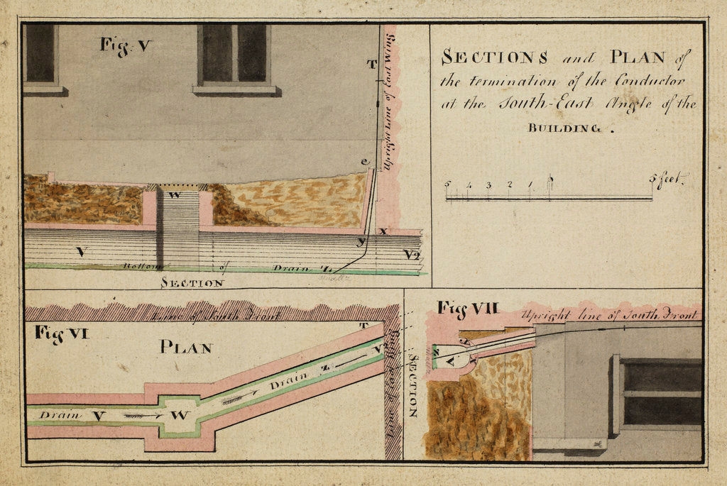 Sections and plan of the termination of the ConductorÃ  [of Heckingham Workhouse, Norfolk] by Anonymous