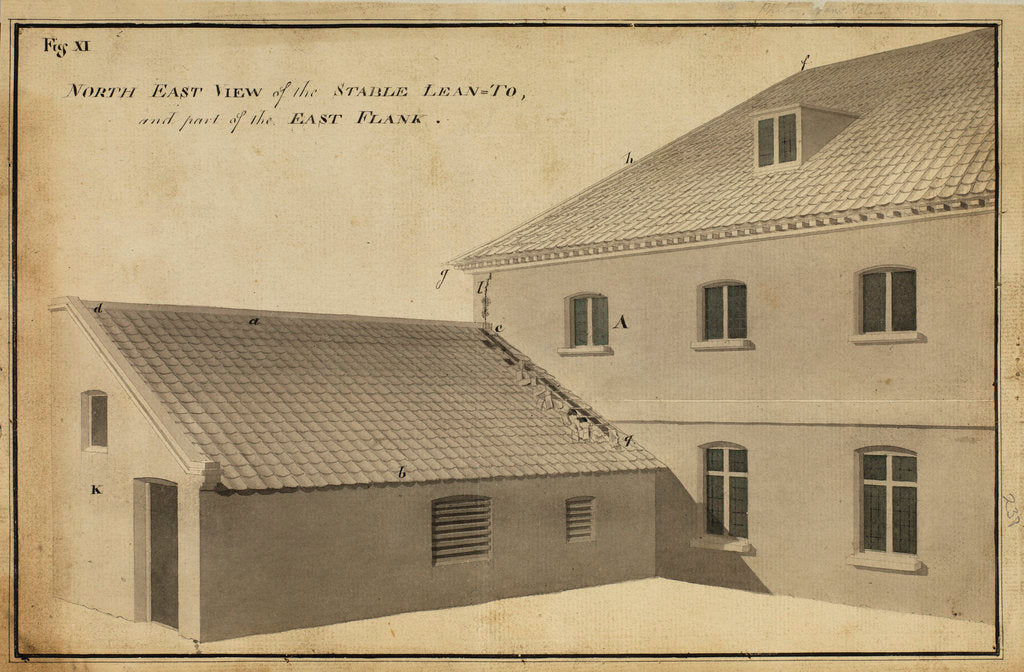Detail of North East view of the Stable Lean-toÃ  [of Heckingham Workhouse, Norfolk] by Anonymous