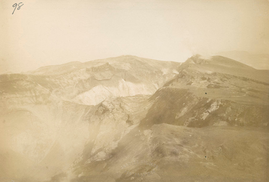 Detail of 'Rift in Top of Mount Tarawera' by Charles Spencer