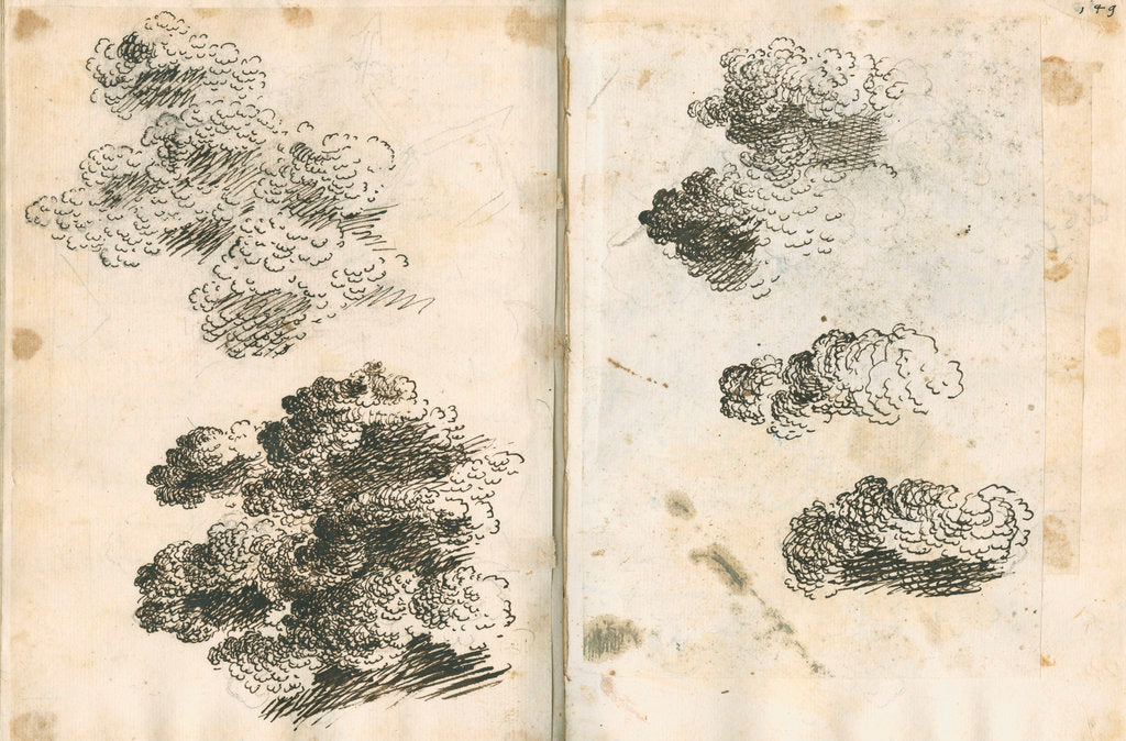 Detail of Studies of volcanic ash clouds by Antonio Piaggio