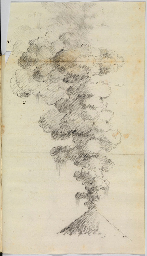 Detail of 'Vesuvius erupting' by Antonio Piaggio