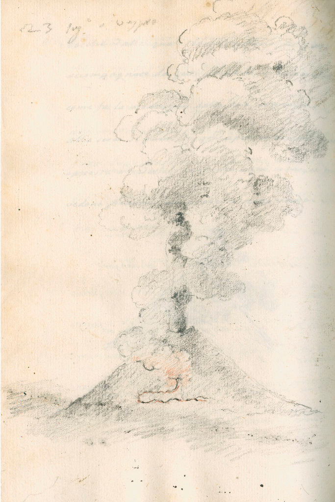 Vesuvius erupting by Antonio Piaggio