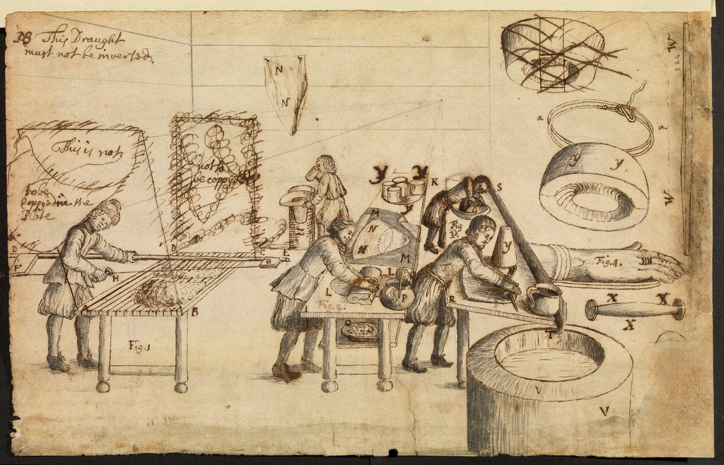 Detail of Felt-makers at work by Robert Hooke