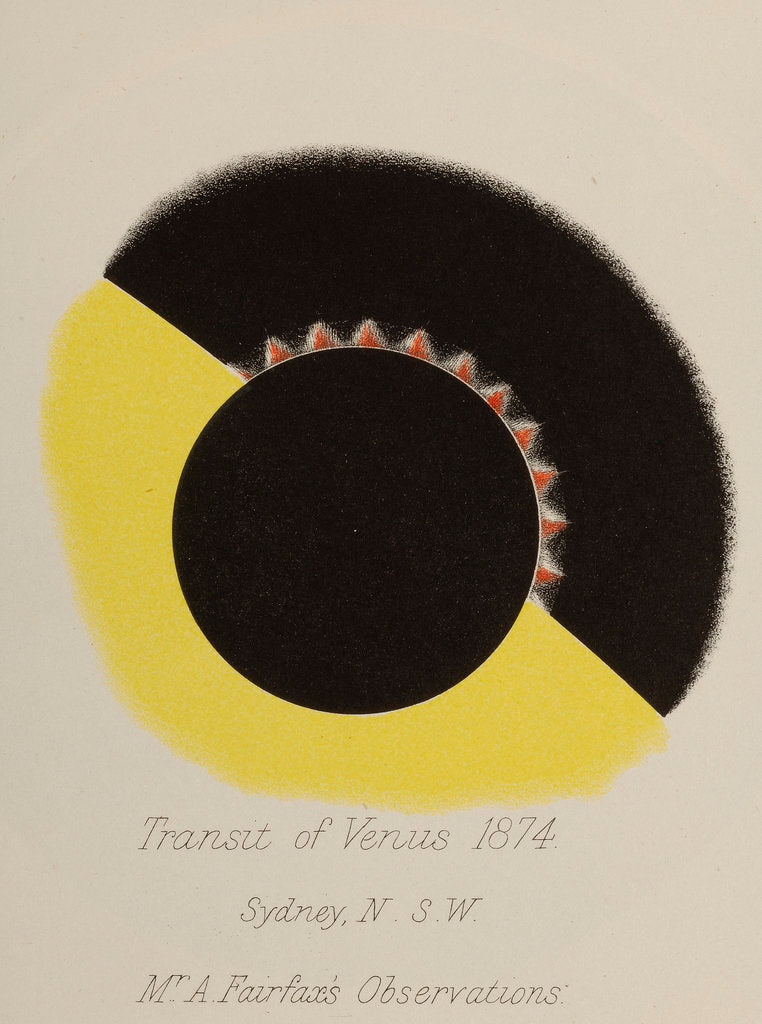 Detail of Mr Fairfax's observations of the transit of Venus by Anonymous