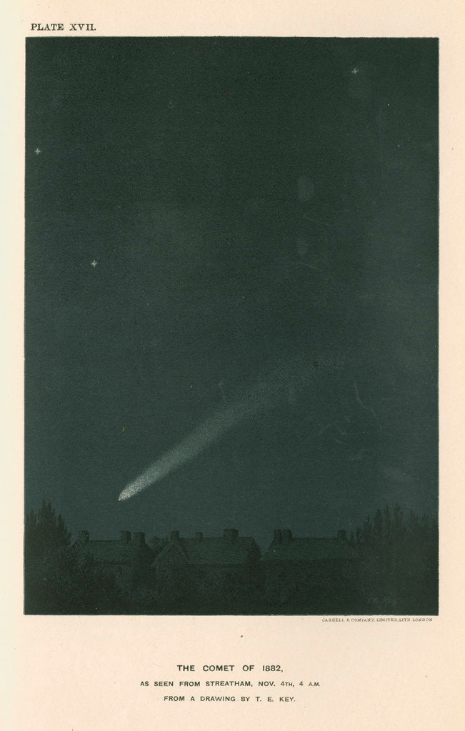 'The comet of 1882 as seen from Streatham' by Cassell & Co