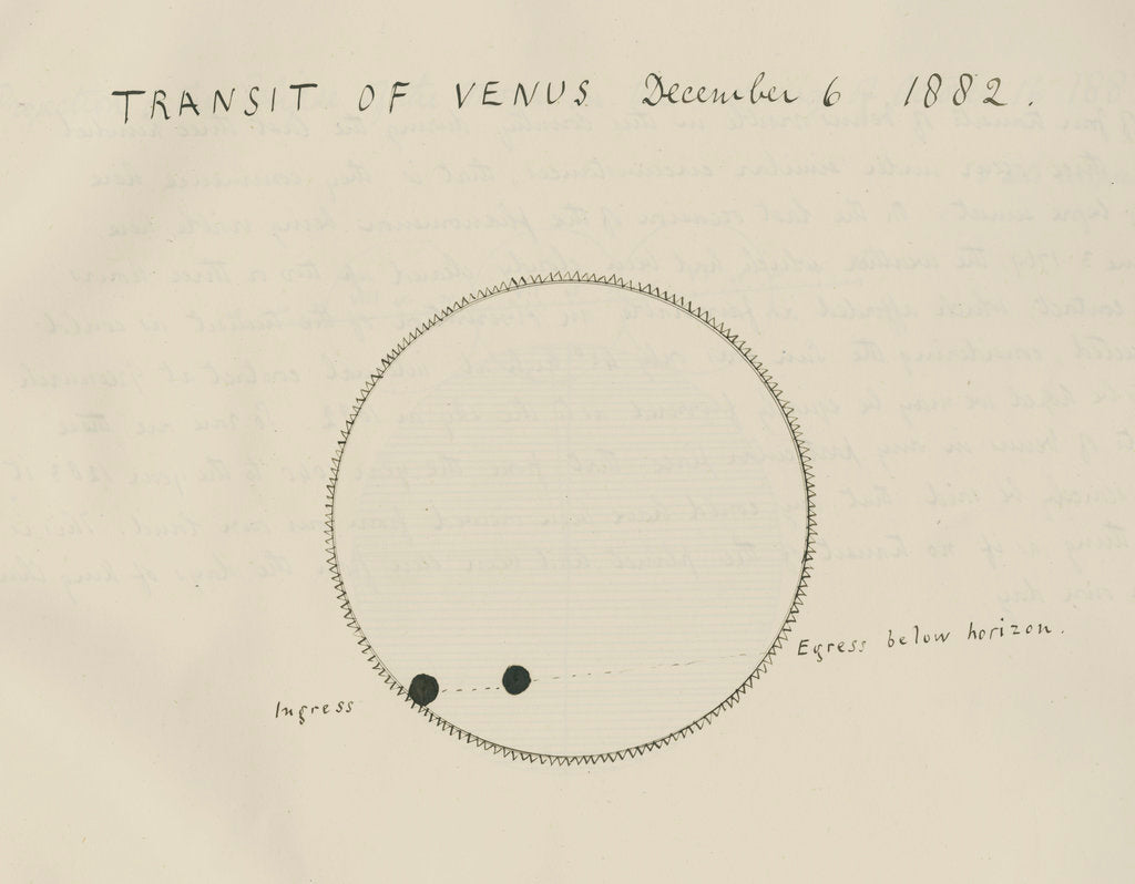 Detail of 'Transit of Venus December 6, 1882' by Samuel Johnson