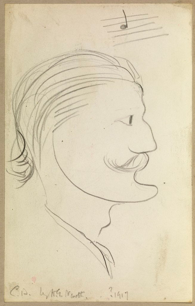 Caricature of Cecil Clifford Dobell (1886-1949) by H G Newth