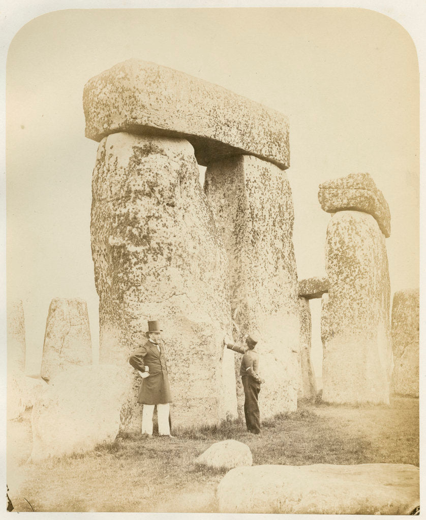 Detail of 'Stonehenge. Trilithons (B and C) from the South West' by Henry James