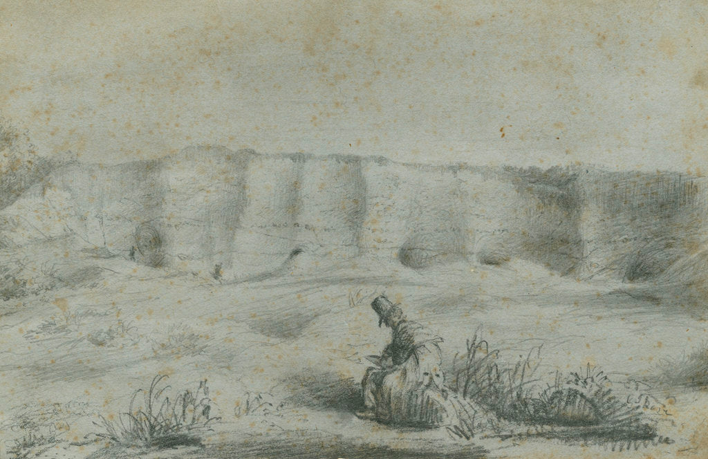 Geologist in a chalk pit by George John Rose