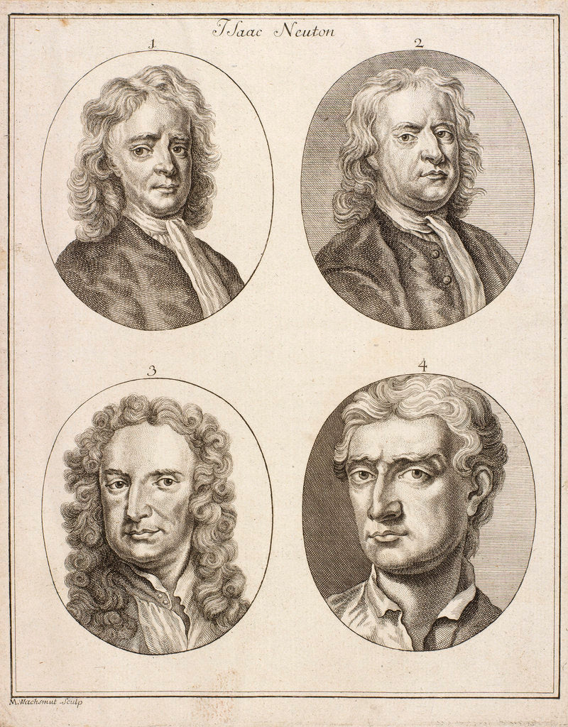 Portrait of Isaac Newton (1642-1727) by M Wachsmut