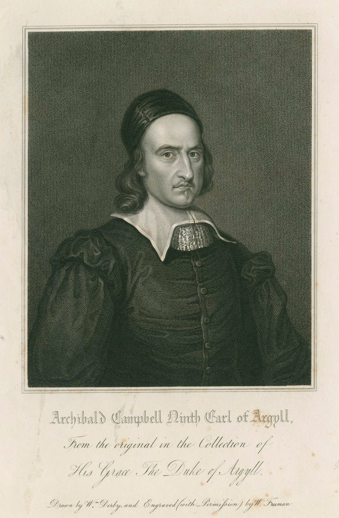 Portrait of Archibald Campbell, 9th Earl of Argyll (1629-1685) by W Freeman