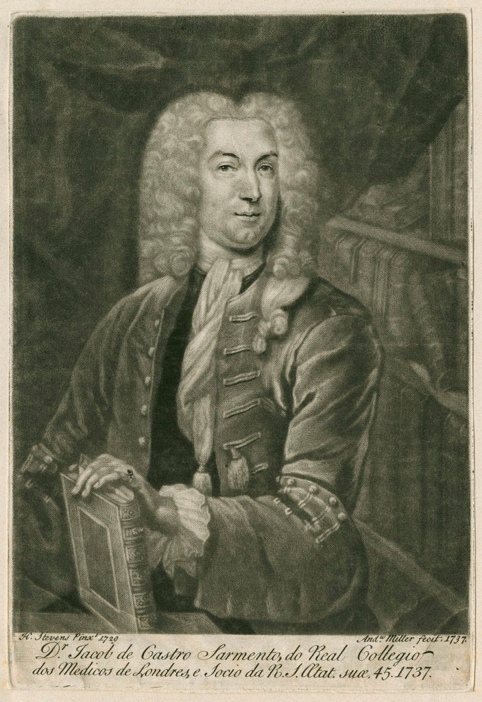 Portrait of Jacob de Castro-Sarmento (1692-1762) by Andrew Miller