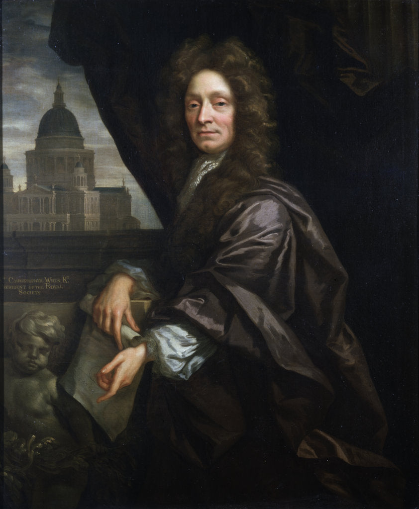 Portrait of Christopher Wren (1632-1723) by John Closterman