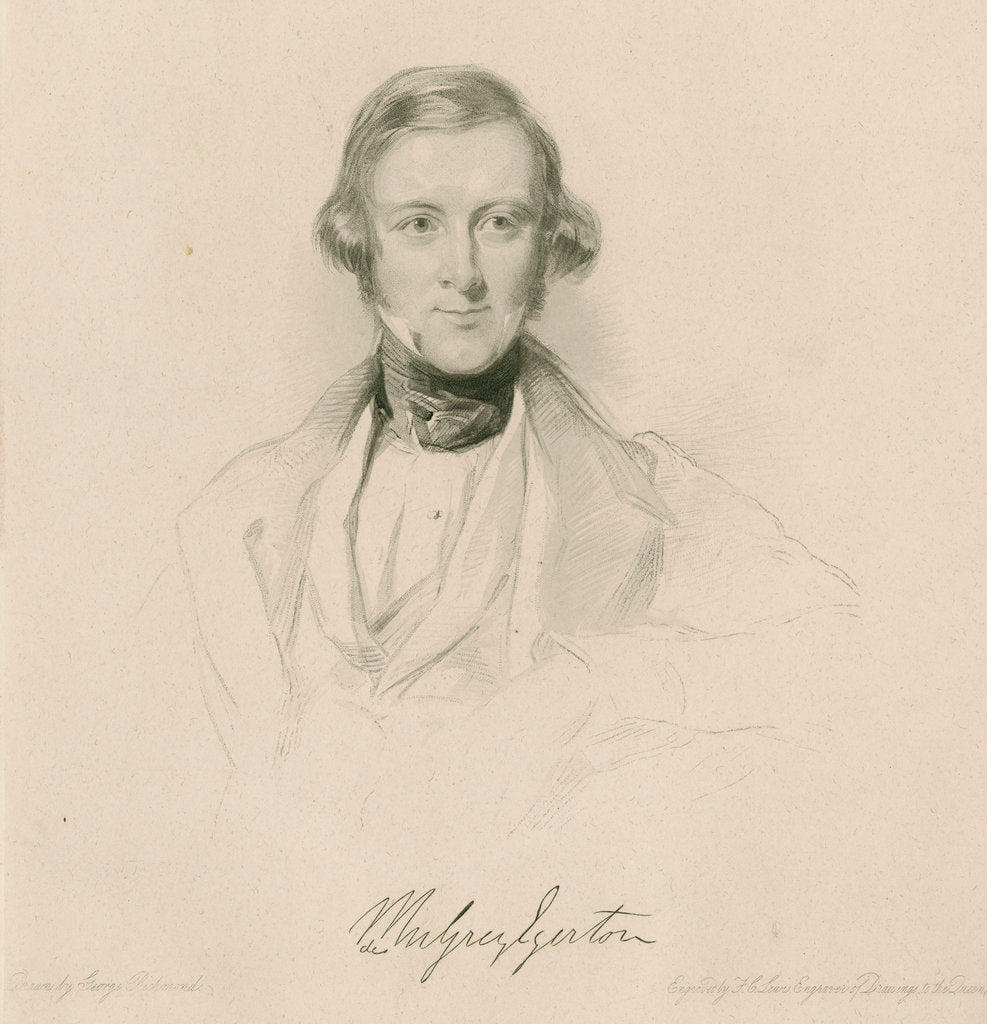 Portrait of Philip de Malpas Grey Egerton (1806-1881) by Frederick Christian Lewis I