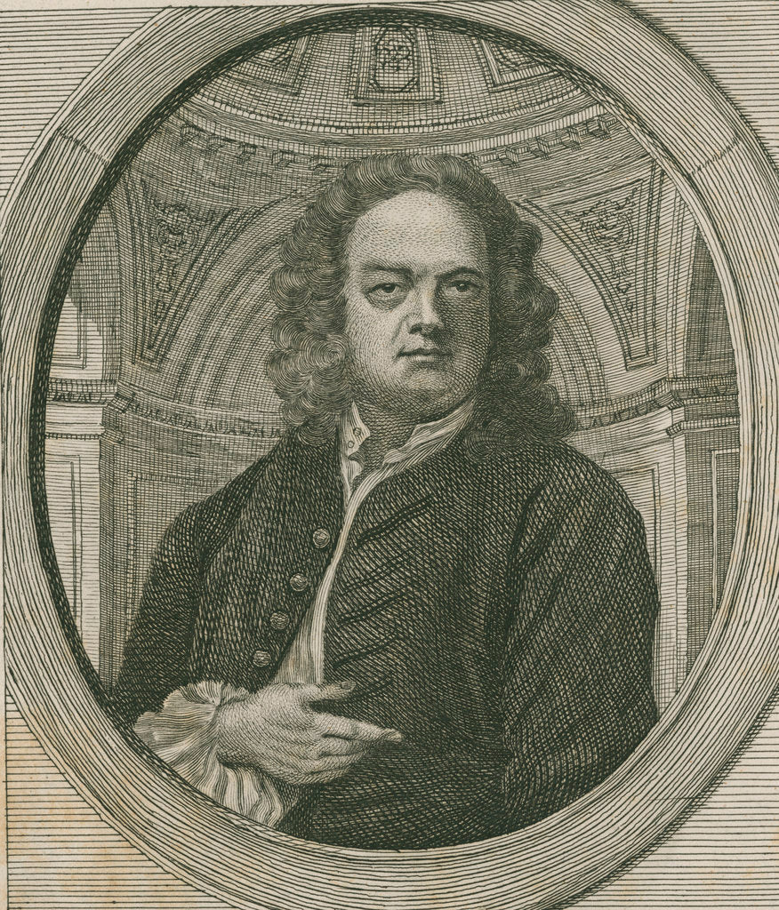 Detail of Portrait of James Gibbs (1682-1754) by Alexander Bannerman