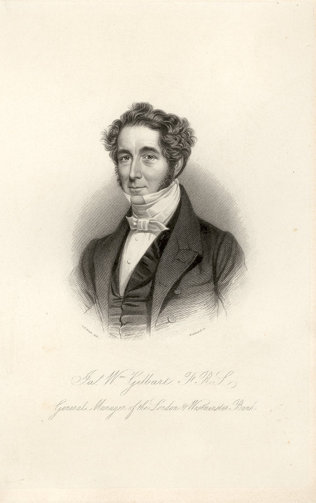 Portrait of James William Gilbart (1794-1863) by Henry Adlard