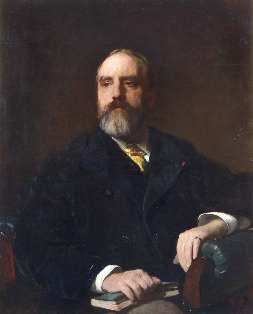 Detail of Portrait of Walter Weldon (1832-1885) by Frank Holl