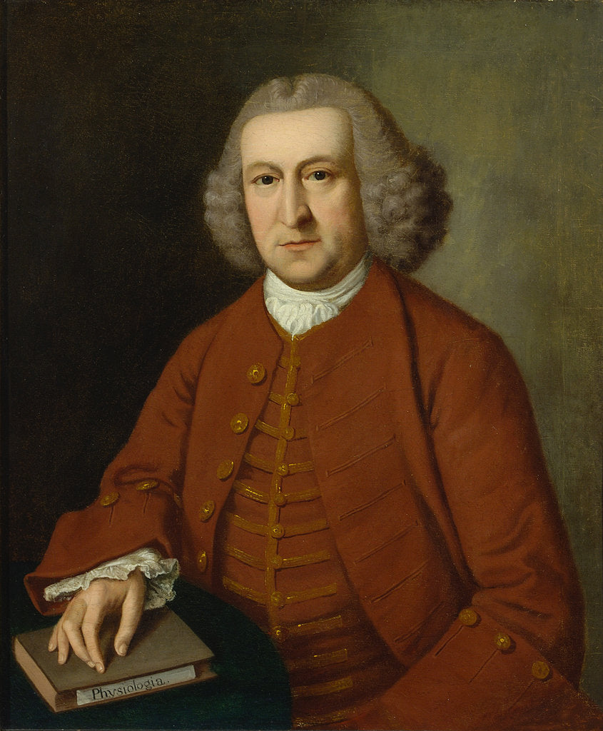 Detail of Portrait of Albrecht von Haller (1708-1777) by Charles Stoppelaer