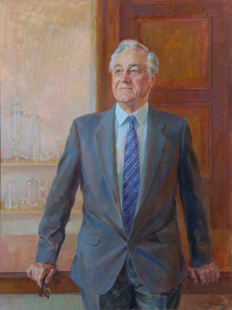 Detail of Portrait of George Porter, Baron Porter of Luddenham (1920-2002) by June Mendoza