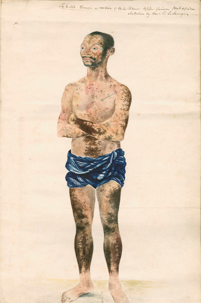 Detail of 'Tah-too Duari, a native of Cape Palmas, Upper Guinea, West Africa...' by Elizabeth Savage
