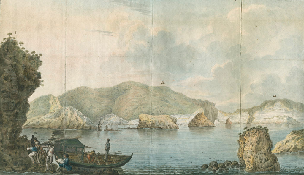 Detail of Sir William Hamilton's party on the island of Ponza by Francesco Progenie